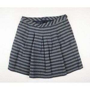GAP - WOMEN'S GRAY STRIPED PLEATED SKIRT - SIZE 10